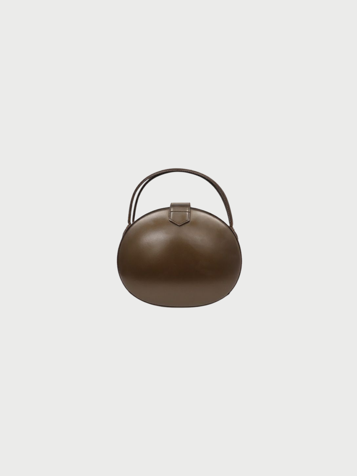 Loewe 2000s Brown Leather Anagram Round Handbag