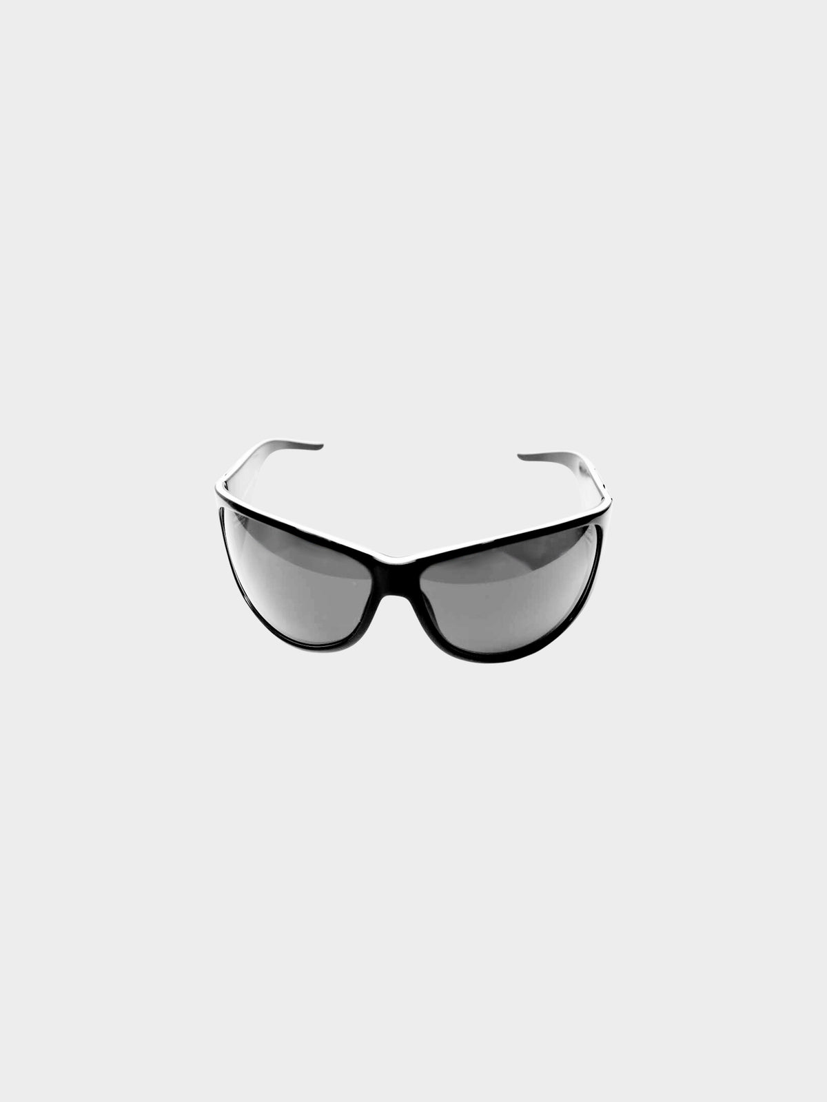Roberto Cavalli 2000s Black and White JC13S Wrap Sunglasses