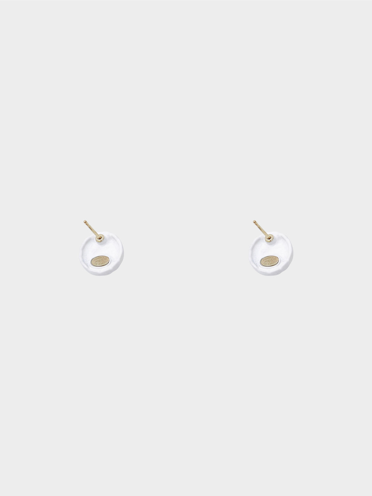 Chanel Fall 2019 White Quilted Coco Mark Stud Earring