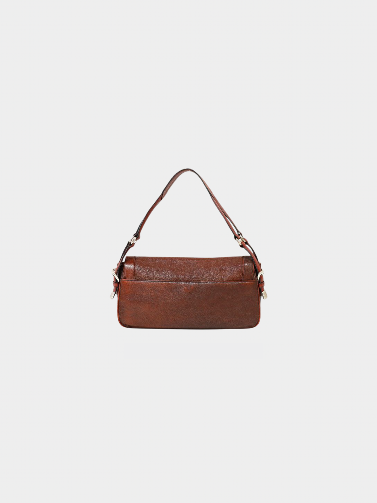Loewe 2000s Bordeaux Leather Anagram Studs One-Shoulder Bag