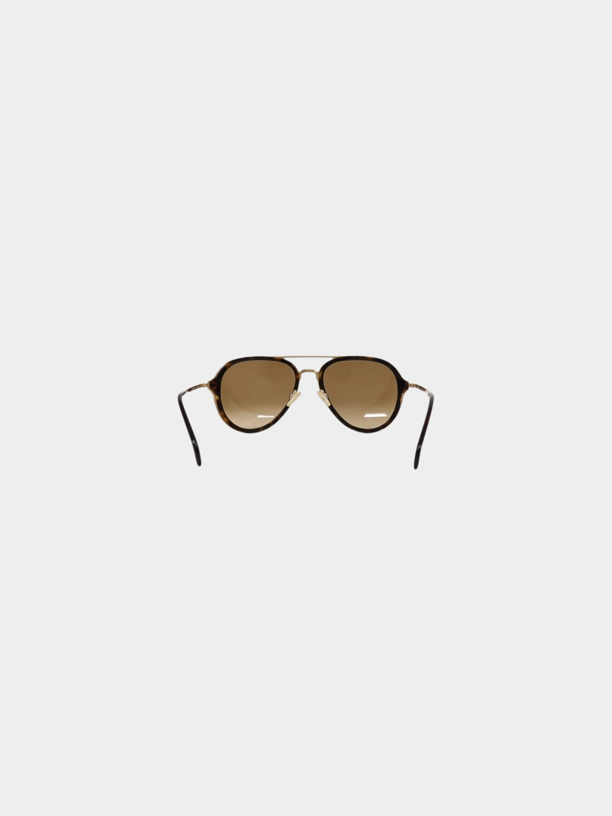 Celine 2010s Brown Gold Plastic Teardrop Sunglasses