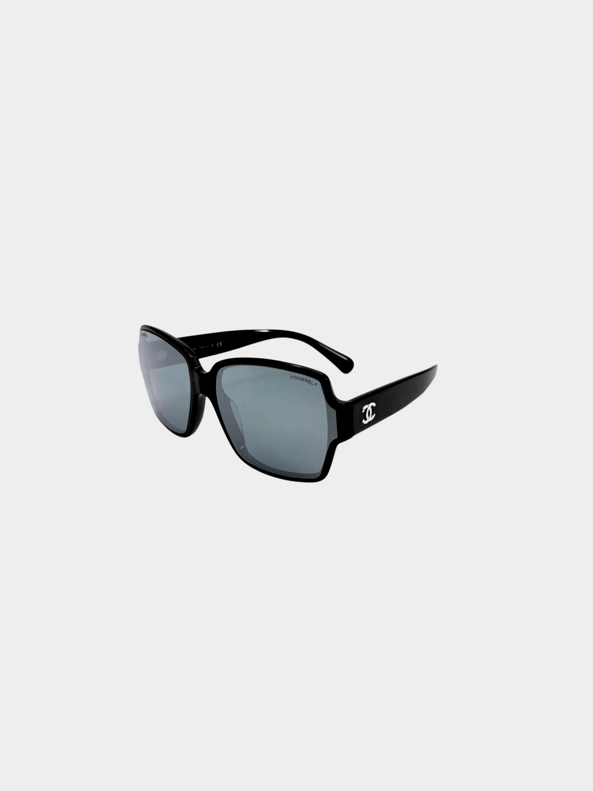 Chanel 2000s Black Coco Mark Sunglasses
