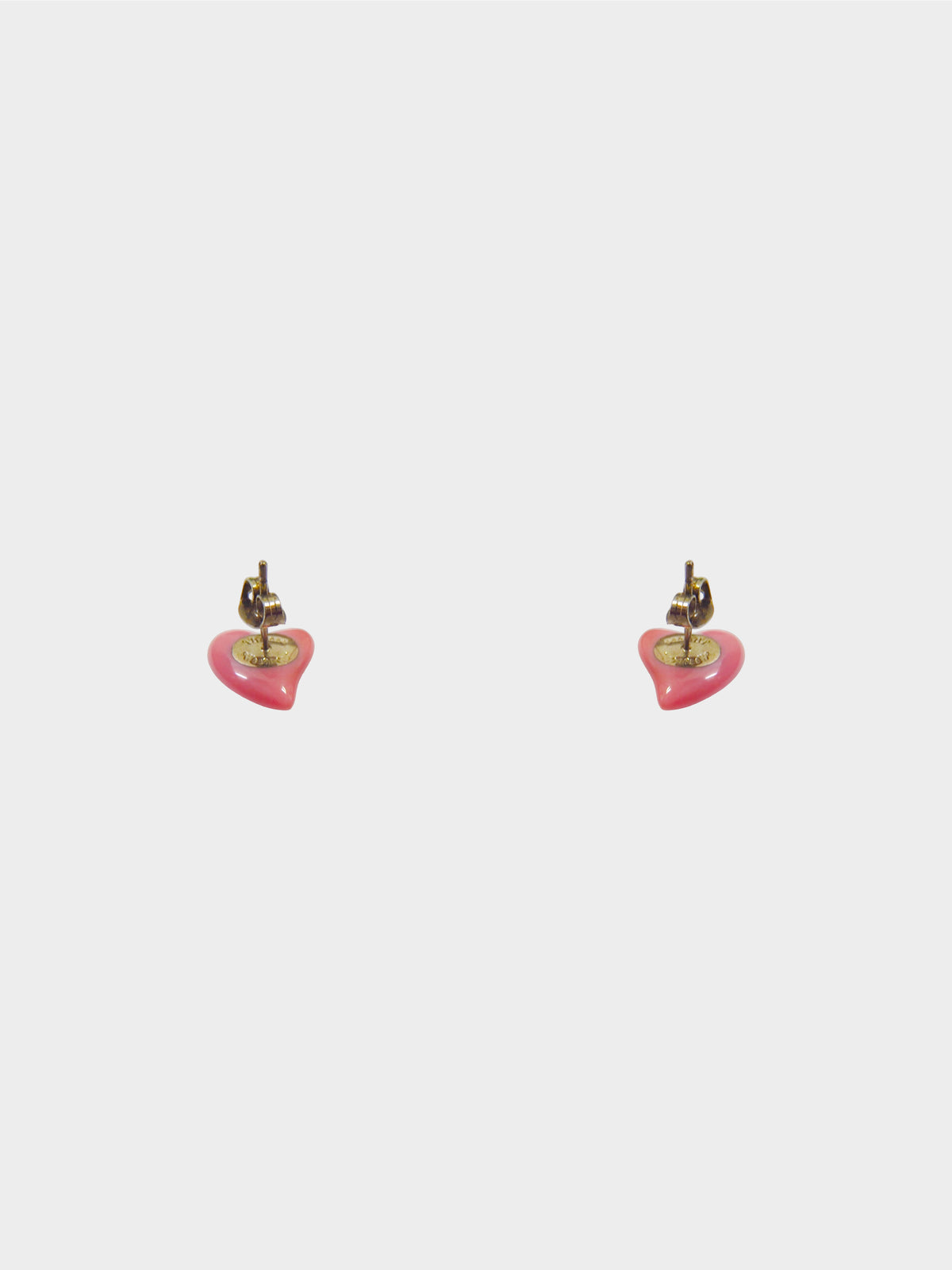 Vivienne Westwood 2000s Pink Orb Heart Earrings