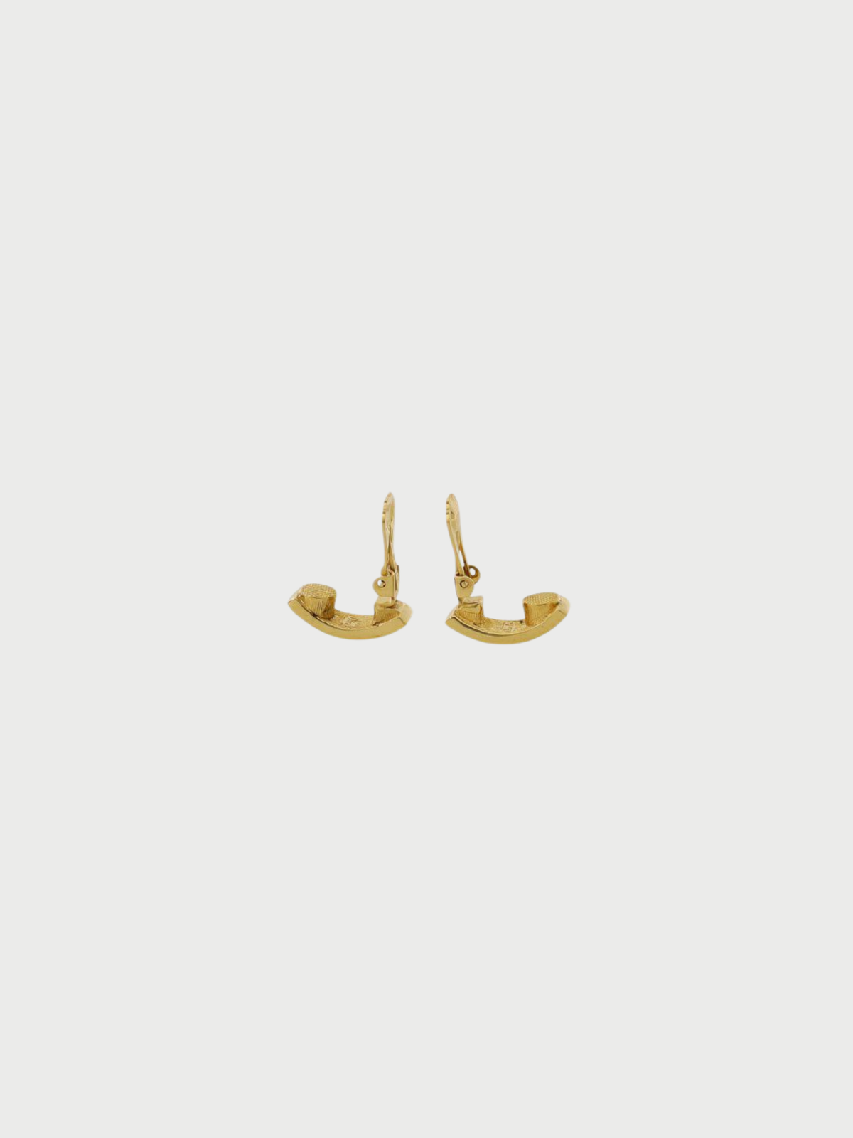 Christian Dior 2000s Gold Plated Metal Logo Earrings