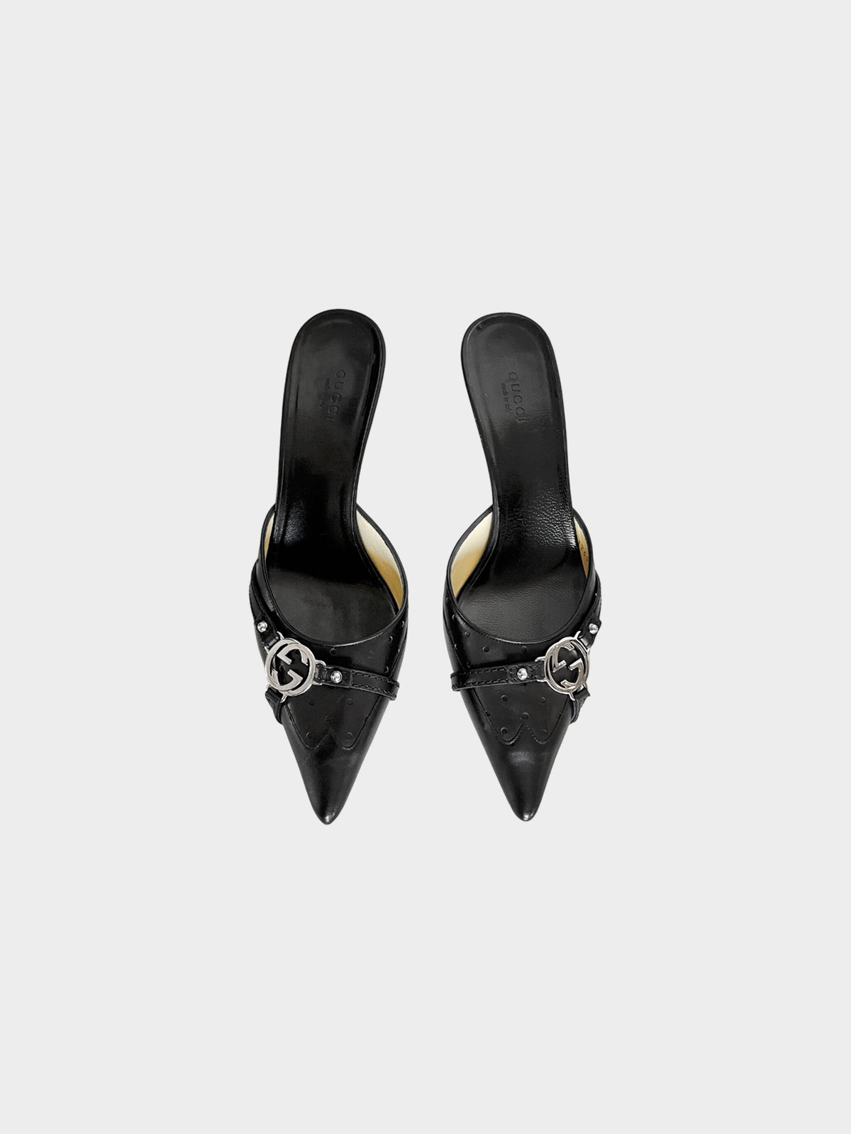 Gucci 2000s Black Leather Pointed Heels