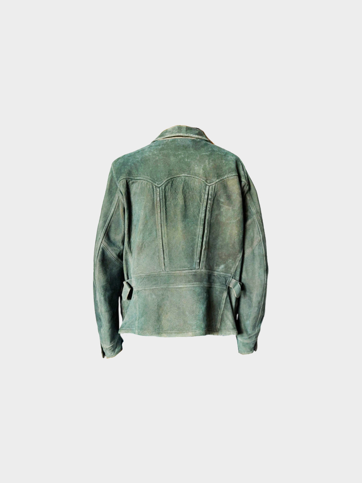 Ralph Lauren 1990s Blue Suede Zip-up Jacket