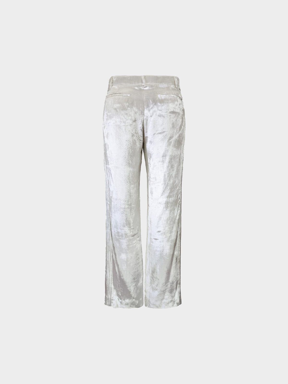 Chanel Fall 2004 Ivory Velvet Straight-cut Trousers