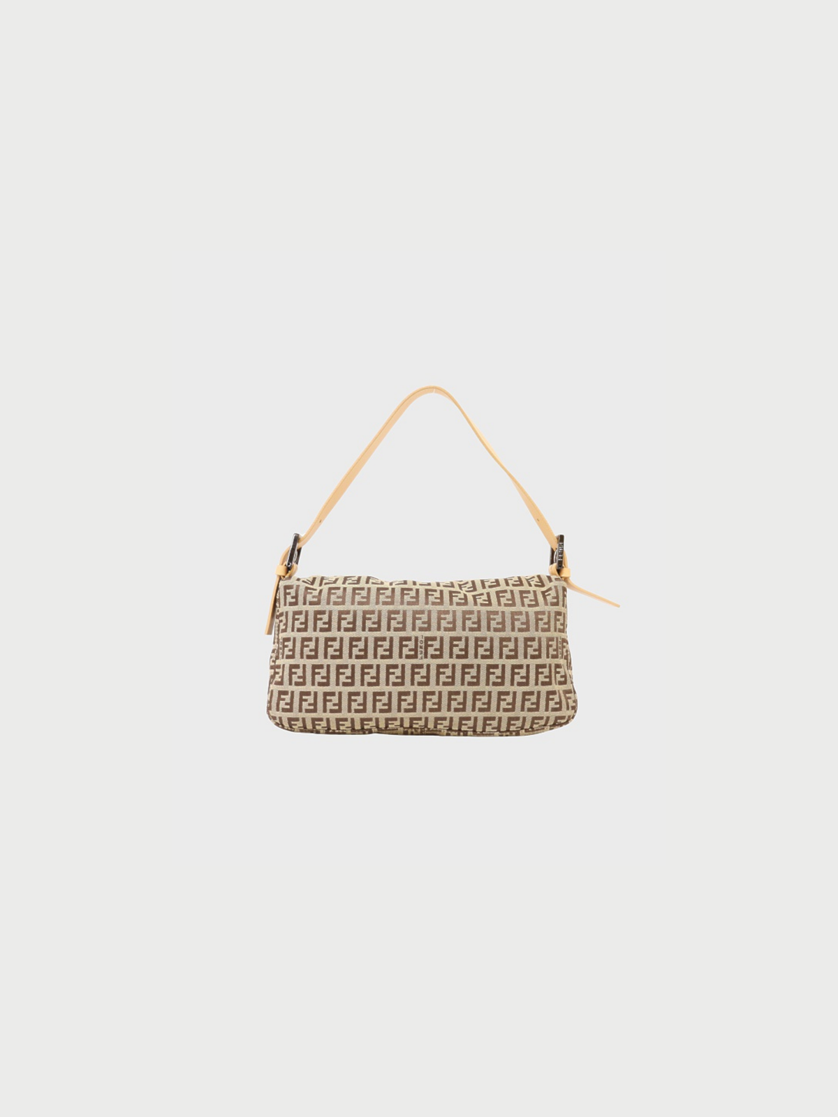 Fendi 2000s Beige Zucchino Canvas Mamma Baguette