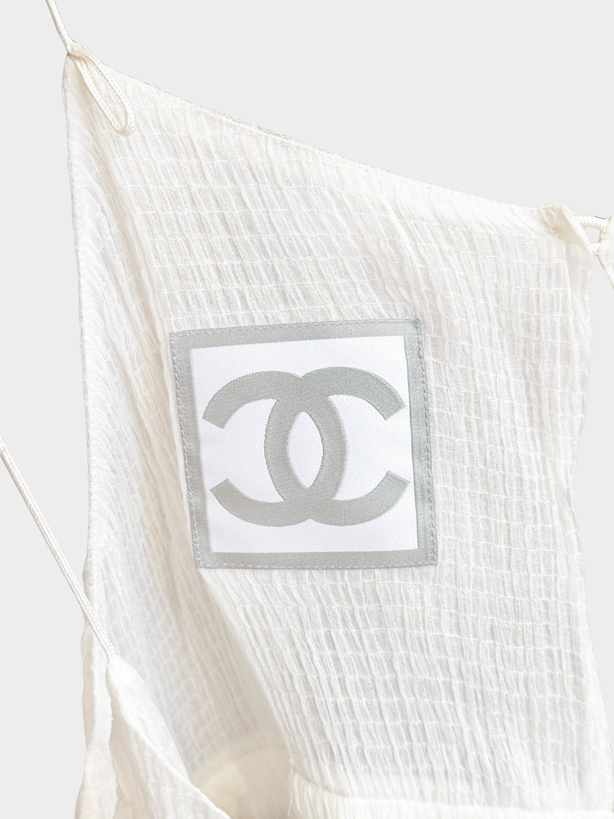 Chanel Sport 2008 White Sheer Silk Top