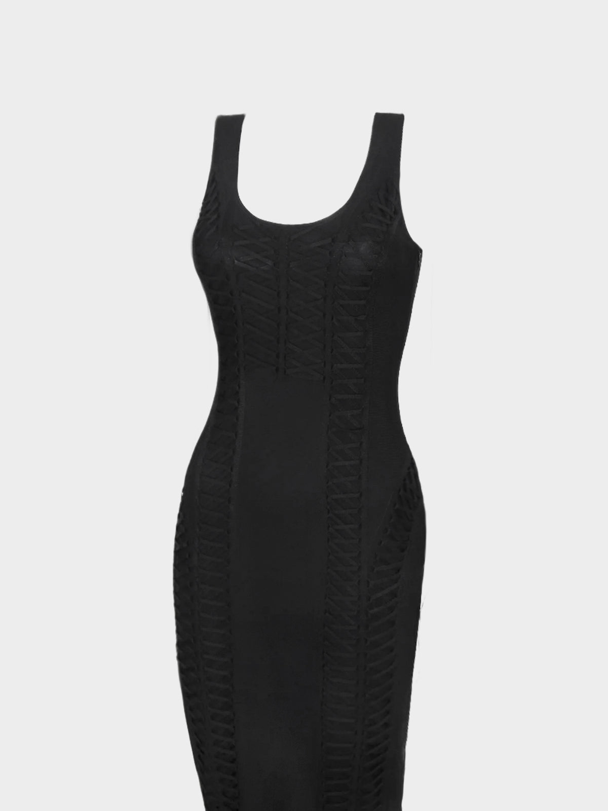 Christian Dior by John Galliano FW 2002 Black Bondage Laced Up Dress