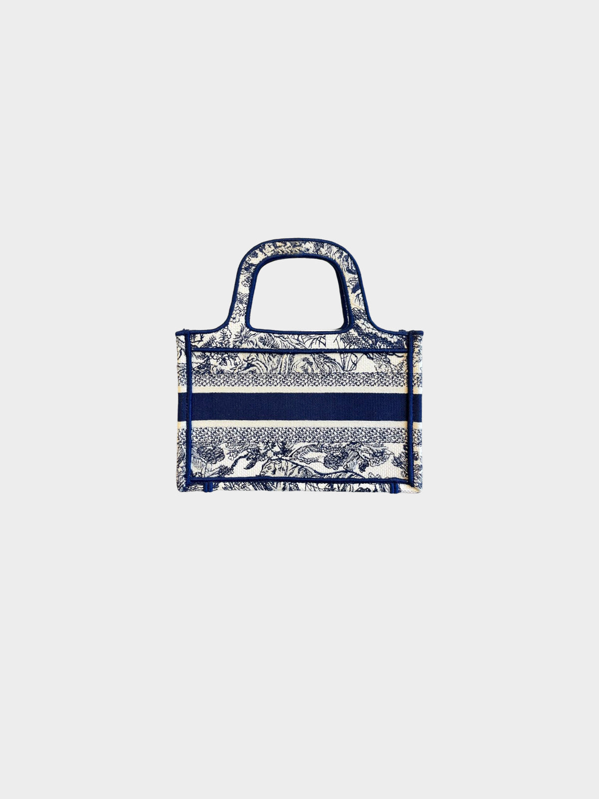 Christian Dior 2020 Navy Toile De Jouy Micro Book Tote