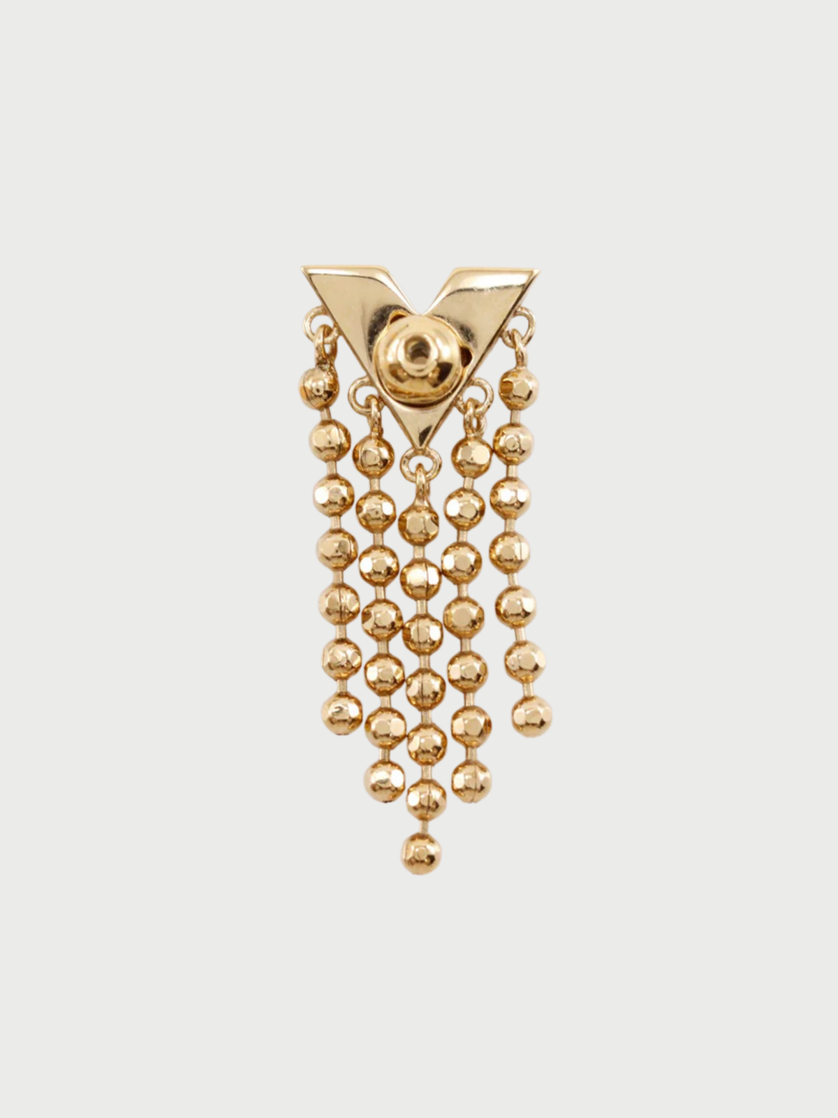 Louis Vuitton 2022 Gold Plated Metal Essential V Skin Earrings