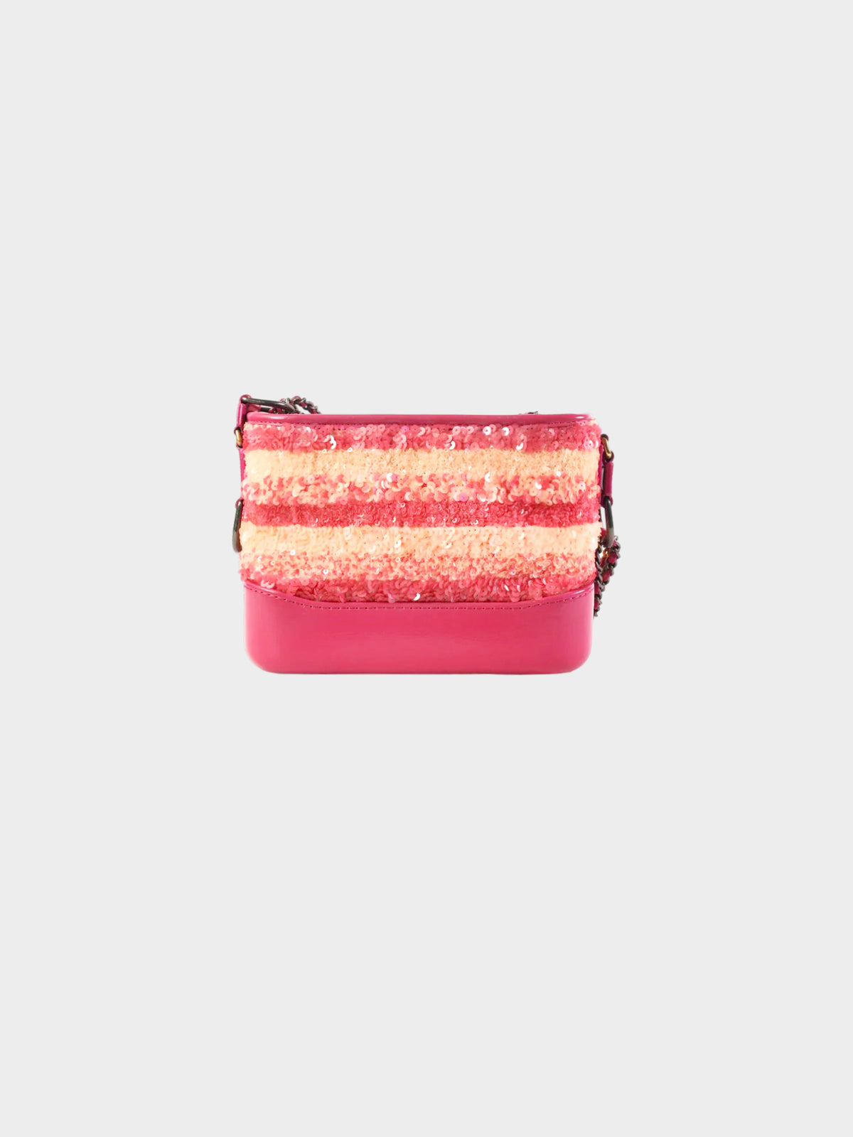 Chanel 2018-2019 Pink Sequins Gabrielle Small Shoulder Bag