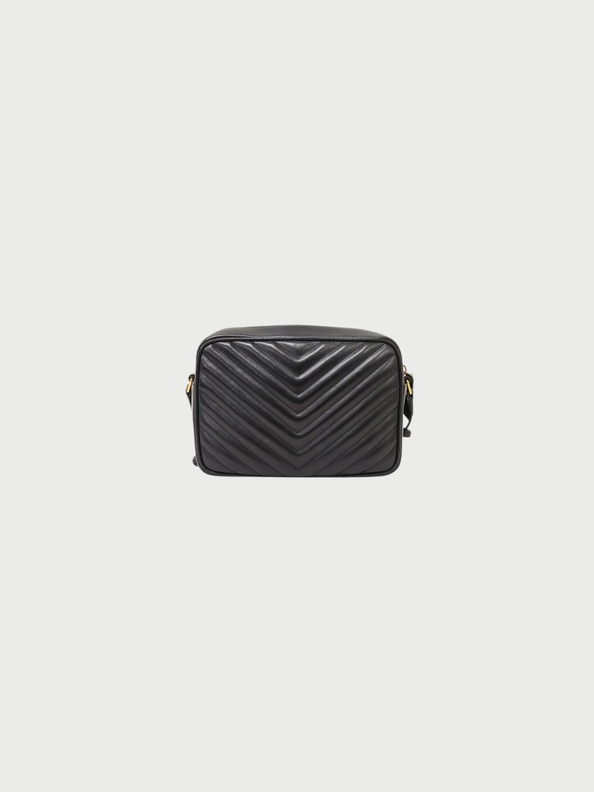 Yves Saint Laurent Paris 2010s Black Leather Lou Camera Bag