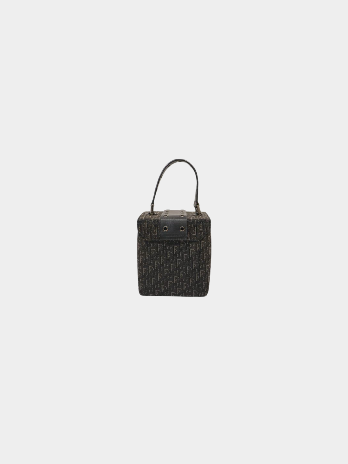 Christian Dior 2000s Black Trotter Canvas Vanity Bag
