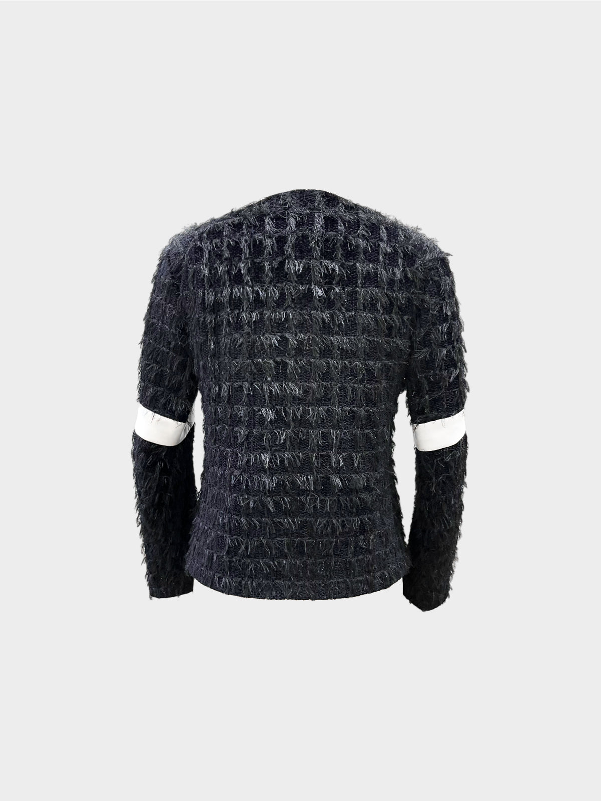 Chanel Fall 2020 Eyelash Jacket with Silk Bands