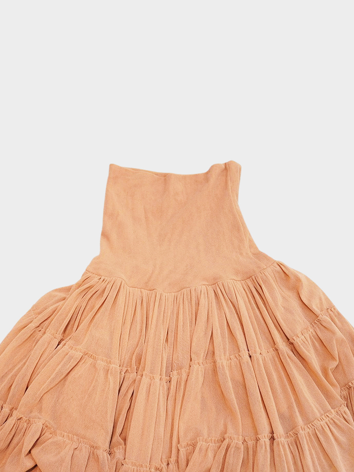 Jean Paul Gaultier 1990s-2000s Rare Soleil Ruffled Mesh Skirt