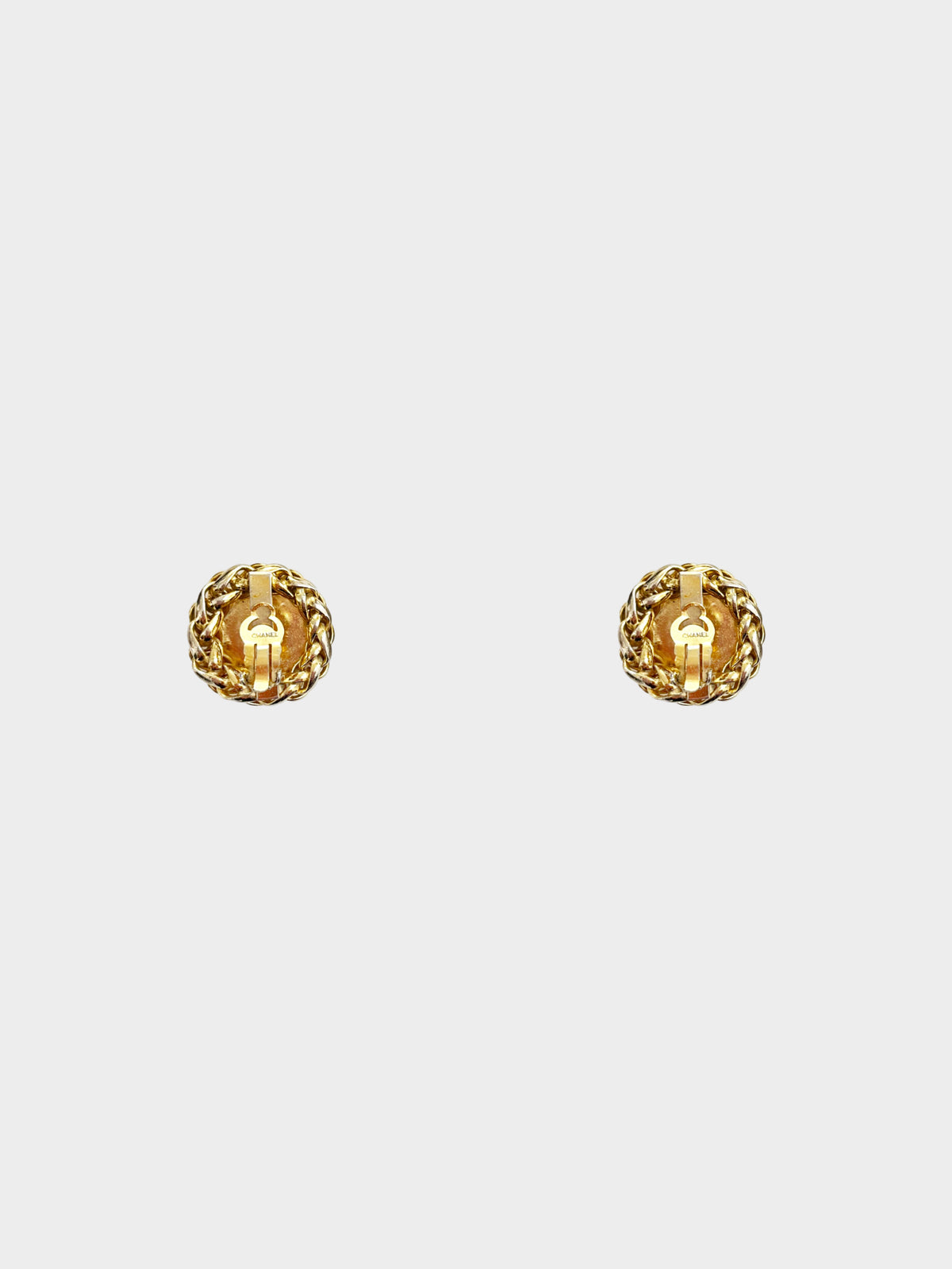 Chanel 1980s Gold-tone Wheat Sheaf Clip-on Earrings