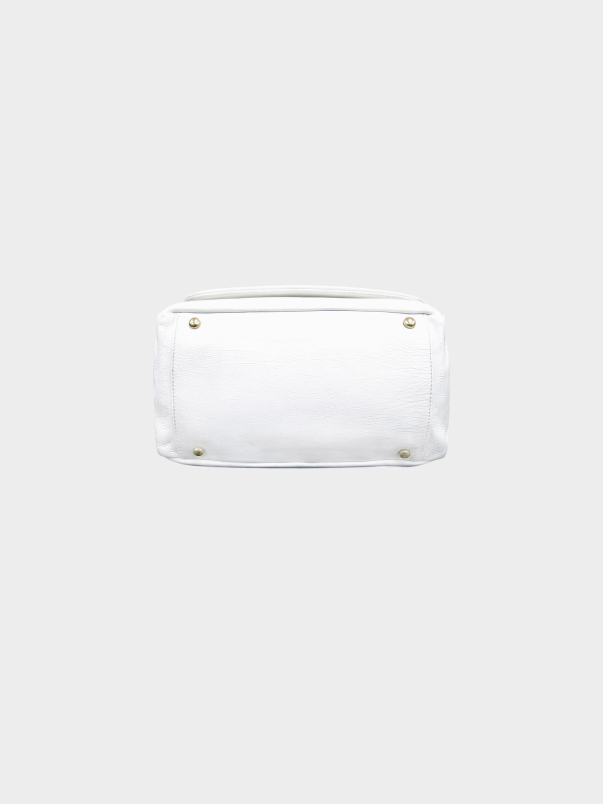 Chanel Cruise 2009 White Calfskin Mosaic Metal Stud Flap Bag
