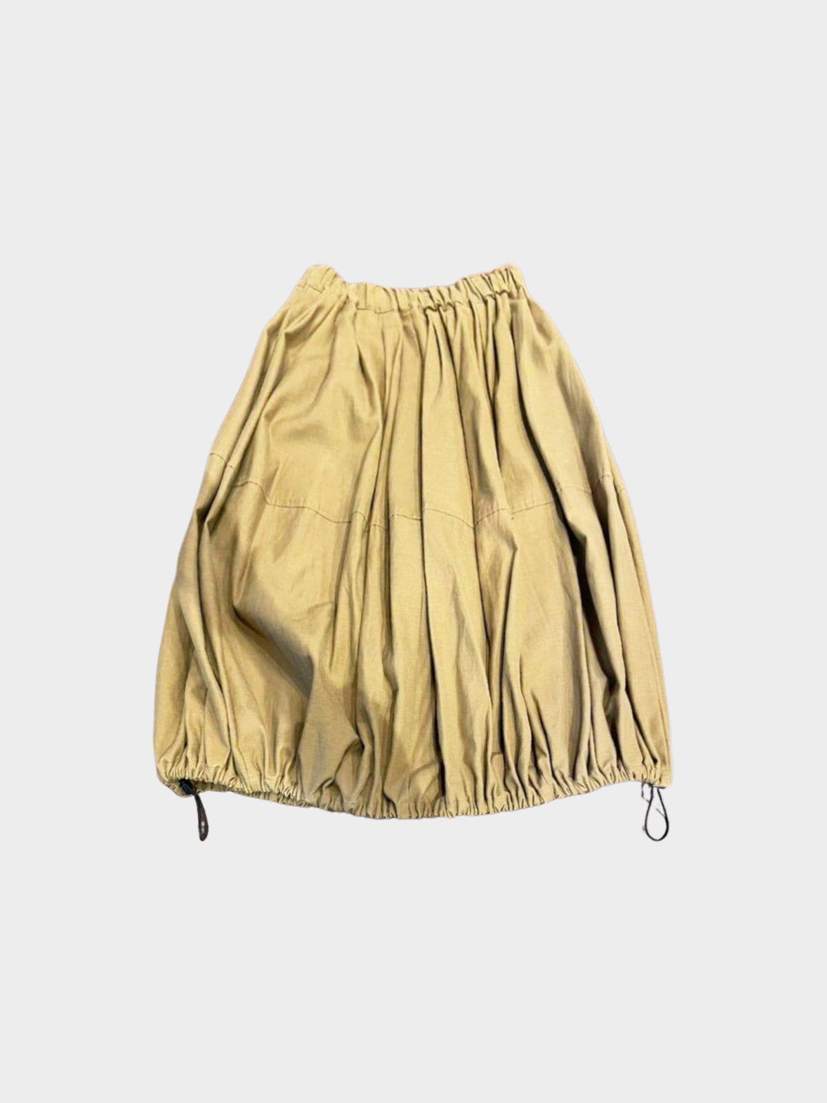 Junya Watanabe CDG 2017 Brown Drawstring Balloon Skirt