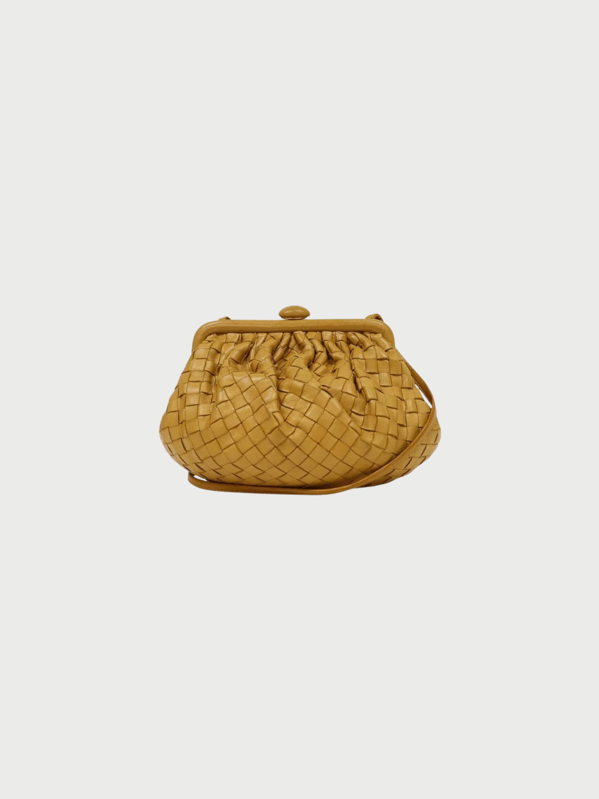 Bottega Veneta 2000s Beige Intrecciato Leather Shoulder Bag