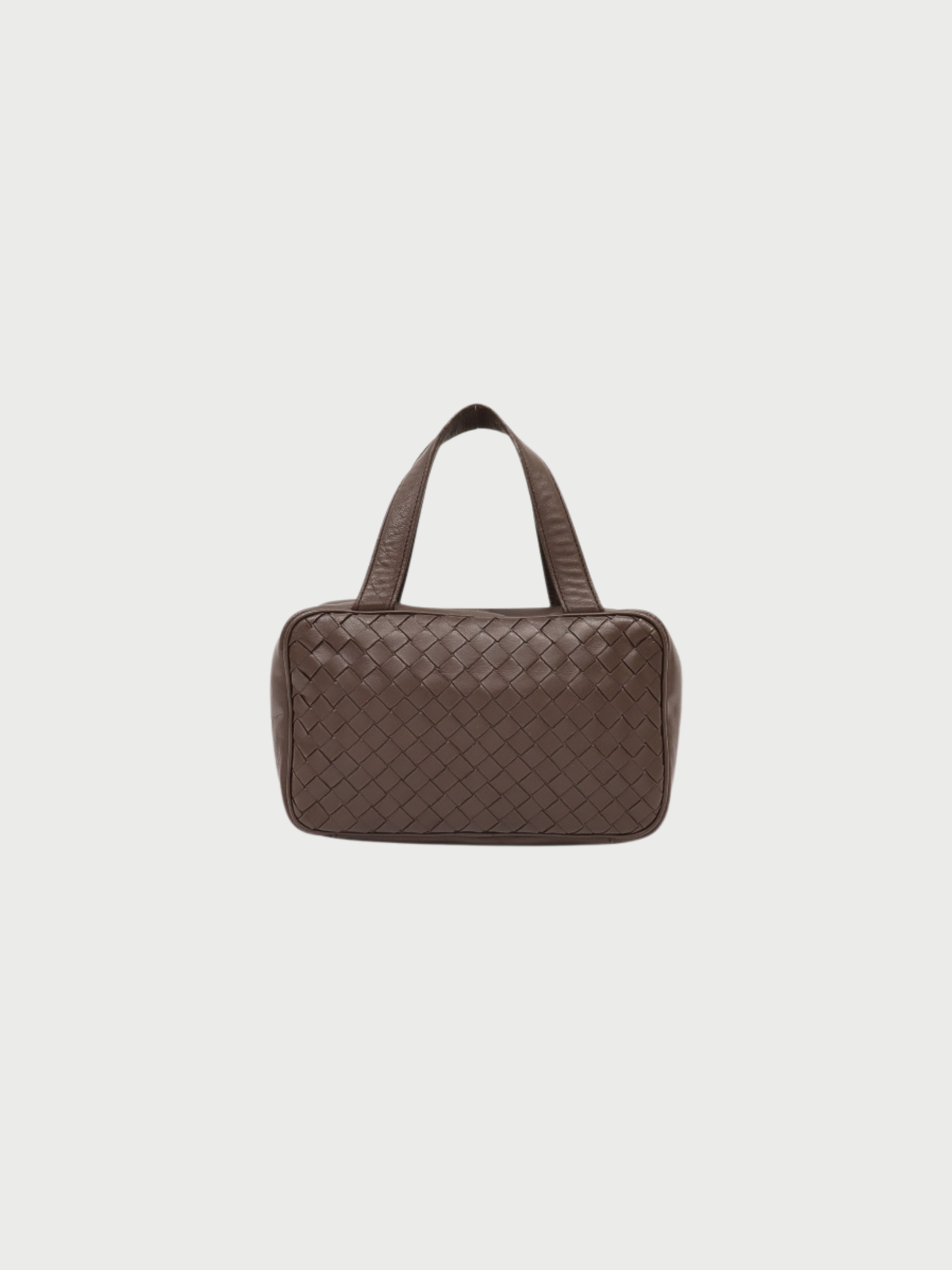 Bottega Veneta 2000s Brown Intrecciato Leather Handbag