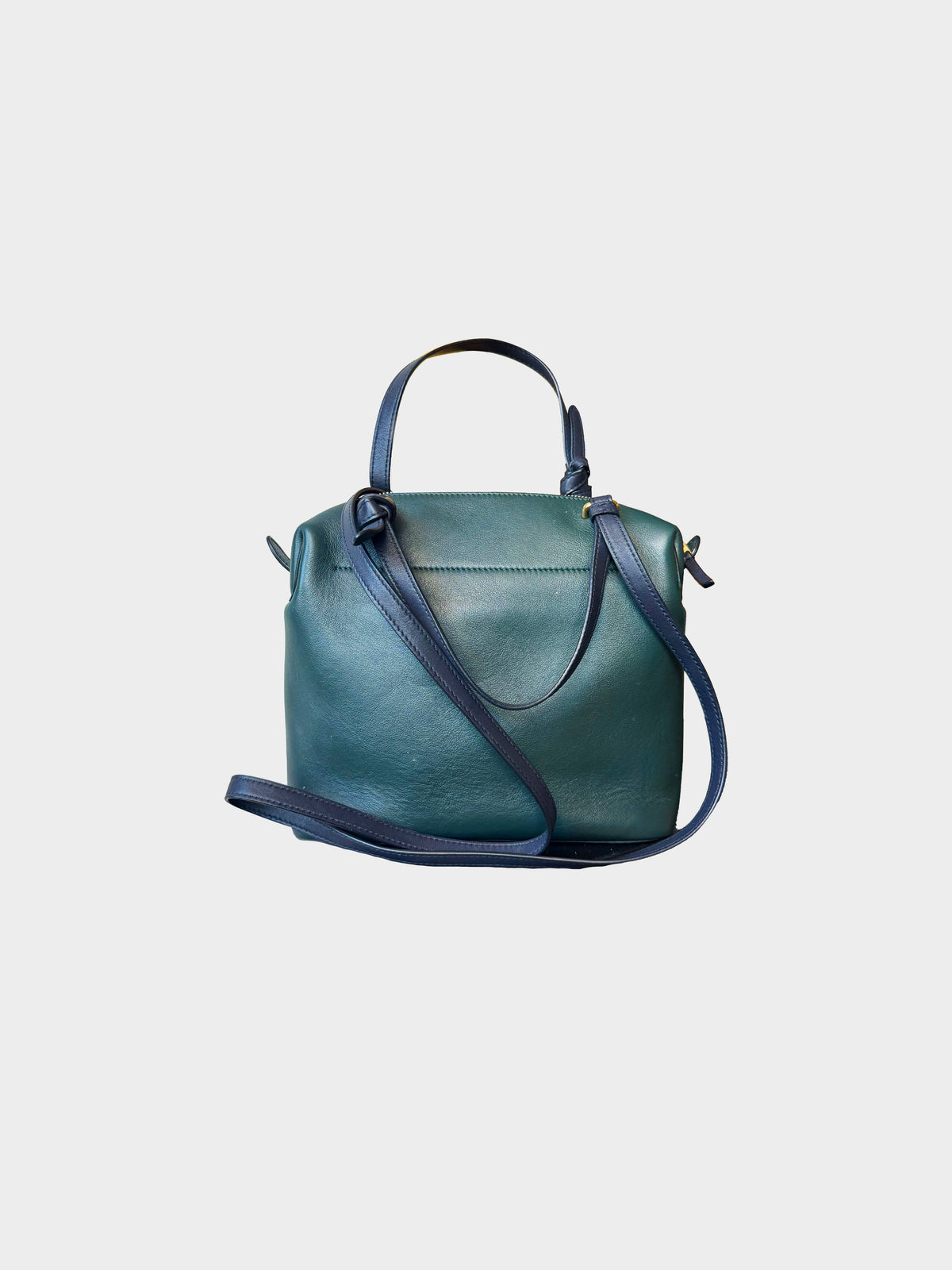 Celine 2019 Green and Blue Lambskin Leather Soft Cube Bag