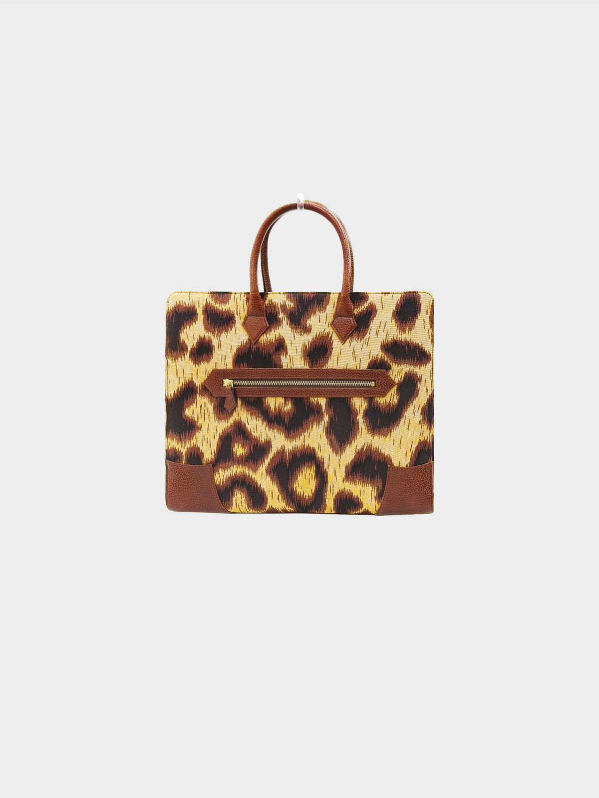 Vivienne Westwood 1990s Leopard Print Canvas Handbag