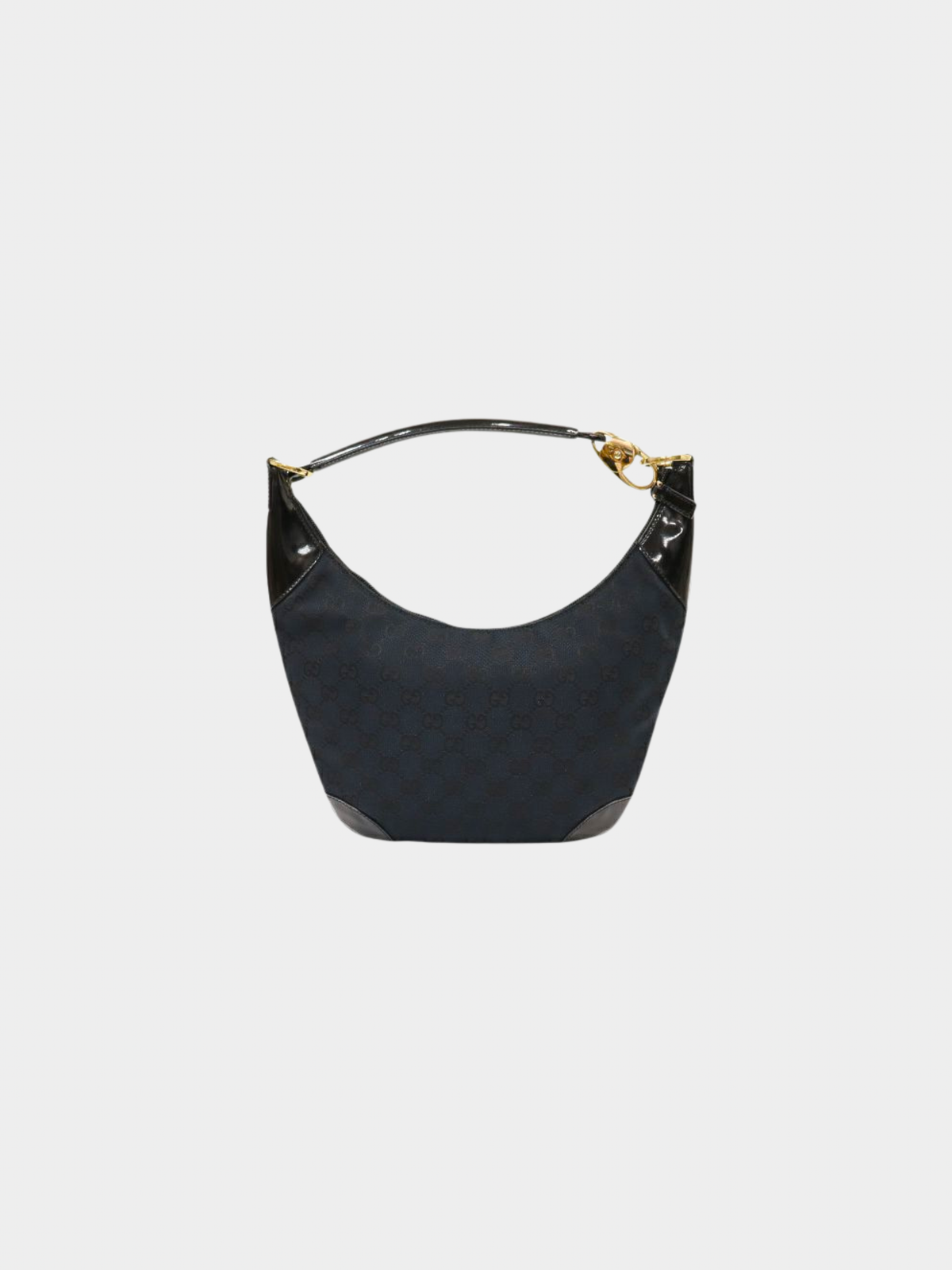 Gucci 2000s Black GG Canvas One-Shoulder Bag