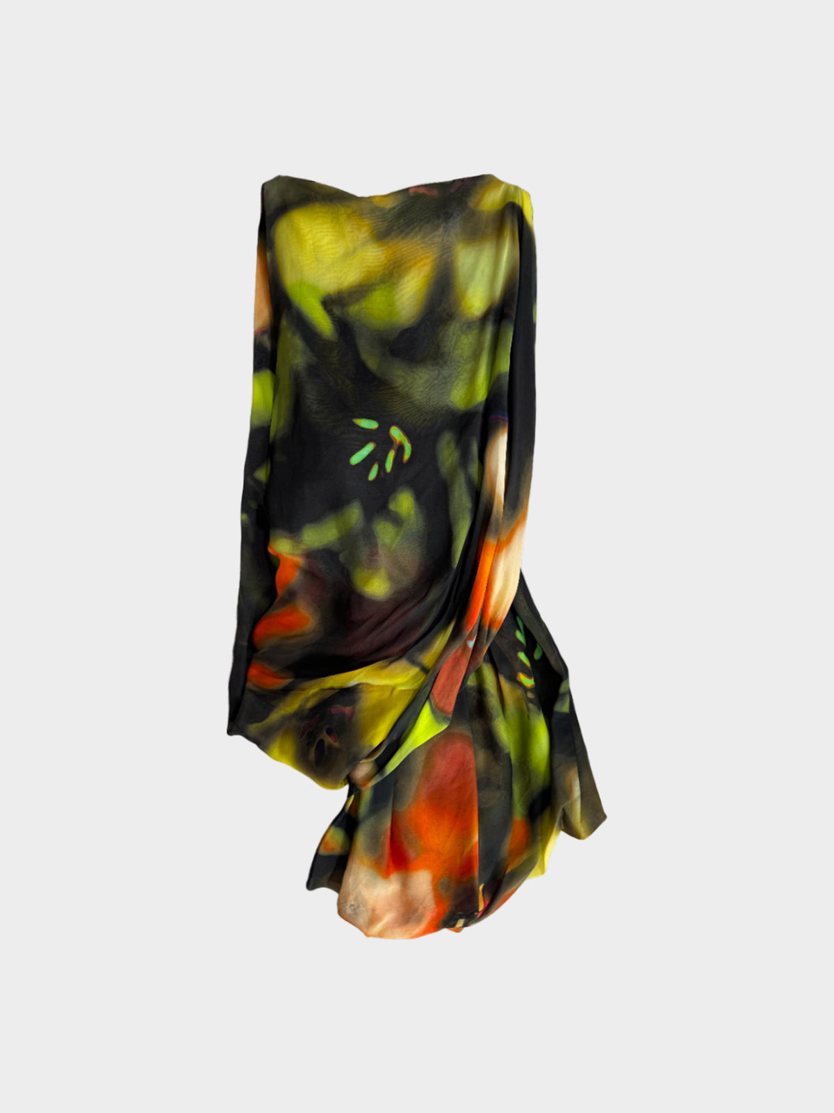 Plein Sud 2000s Multicolor Gradient Abstract Print Silk Dress