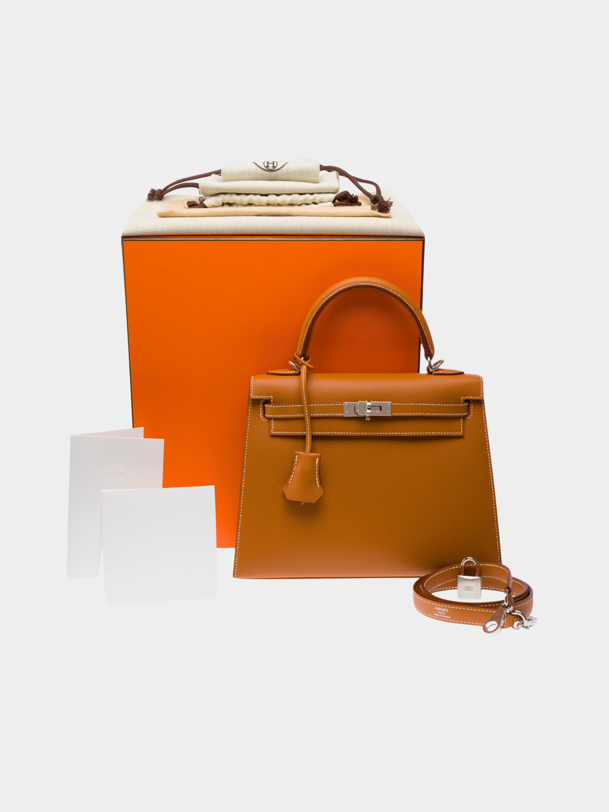 Hermès 2020s Gold Epsom Kelly 25 Sellier Bag