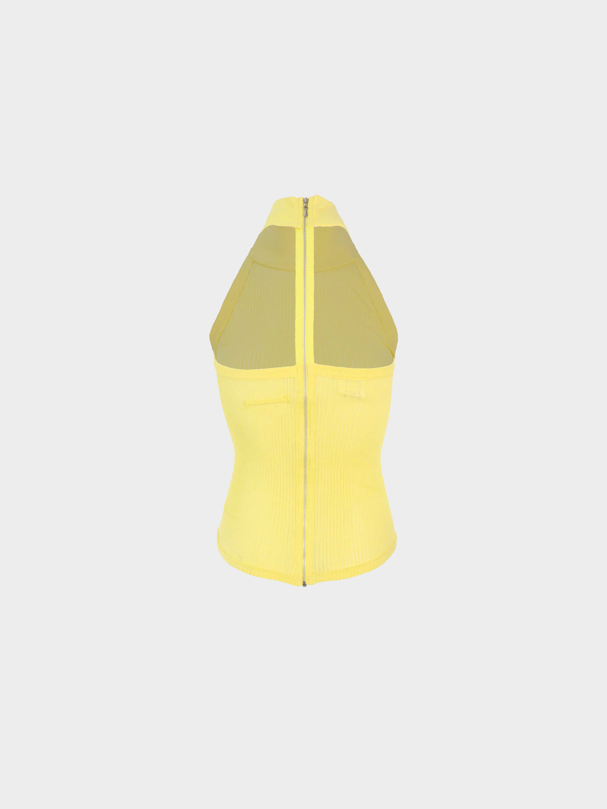 Jean Paul Gaultier 2000s Yellow Knitted Cotton Halter Neck Top