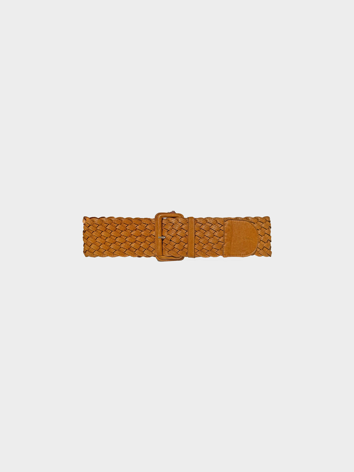 Chloé 2000s Brown Leather Braided Belt