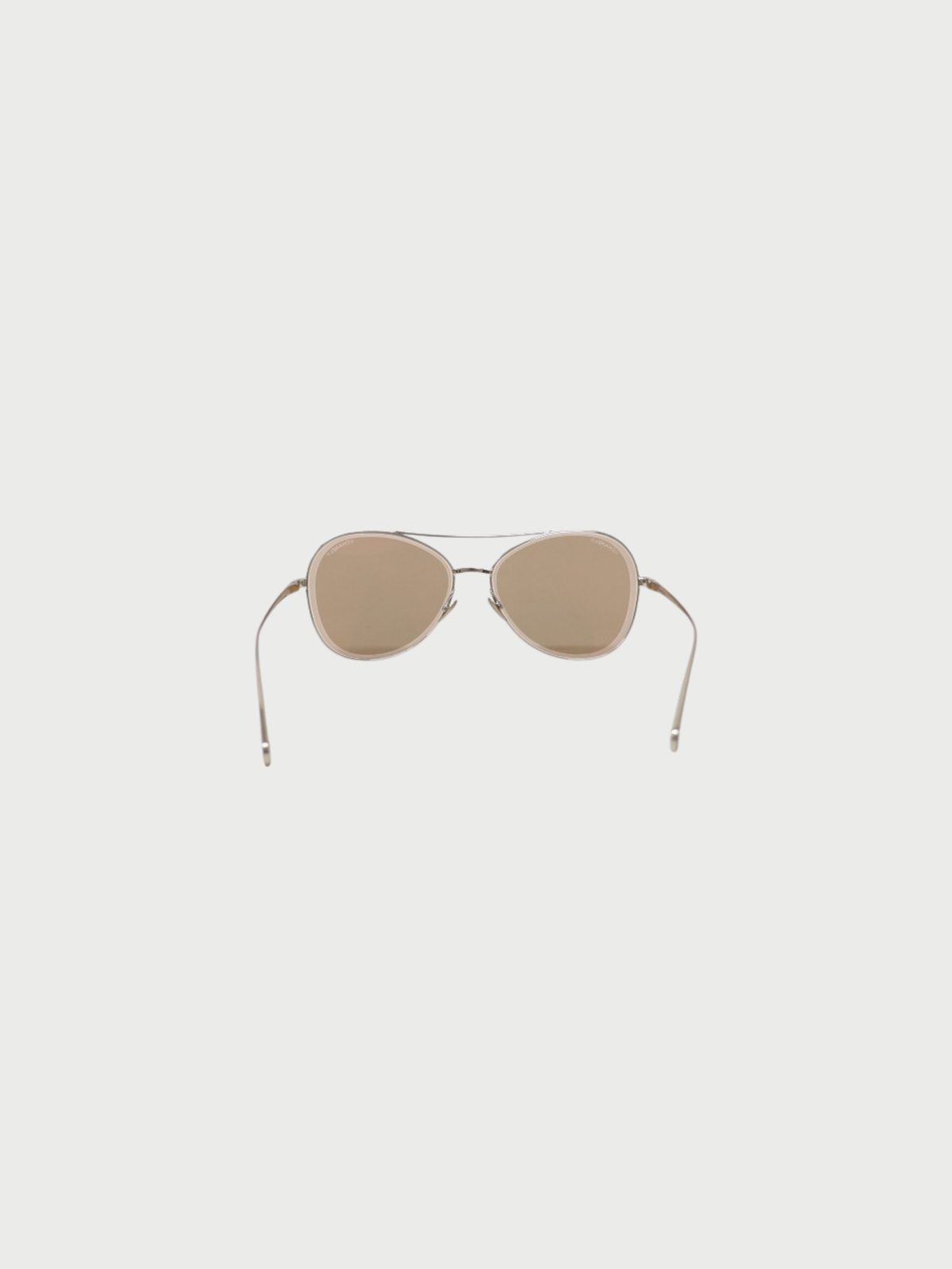 Chanel 2000s Silver Plated Metal COCO Sunglasses