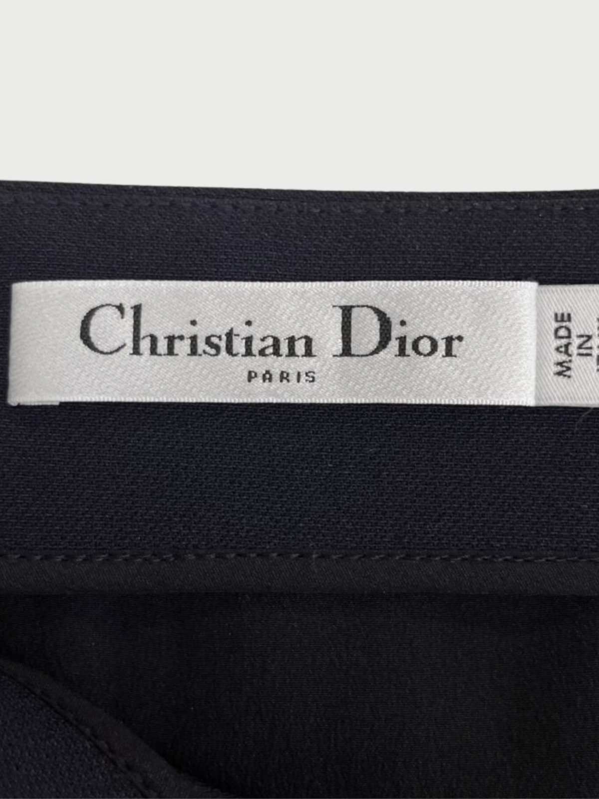 Christian Dior 2020s Black Wool Silk Mini Skirt
