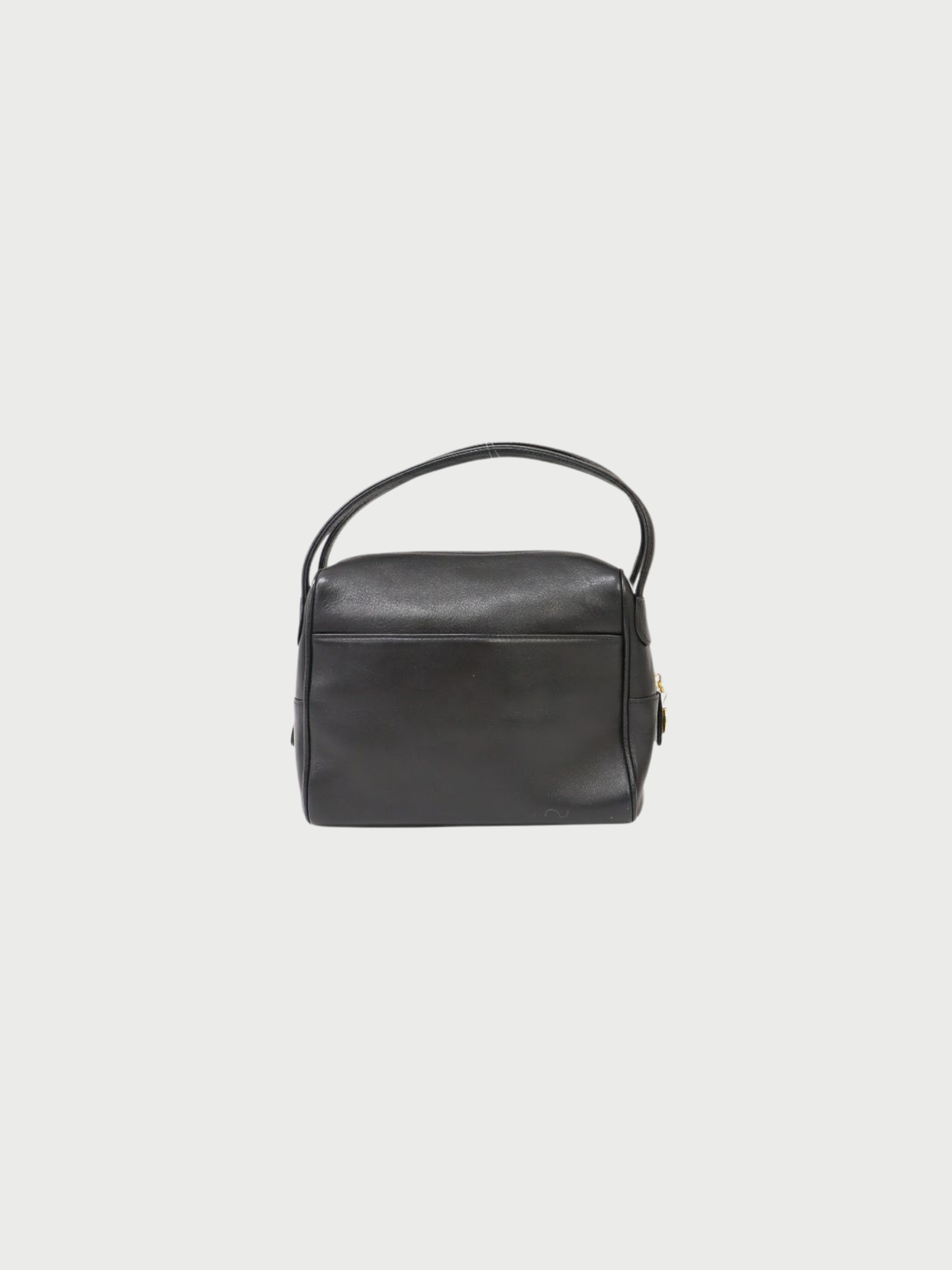 Christian Dior 2000s Black Leather CD Logo Handbag