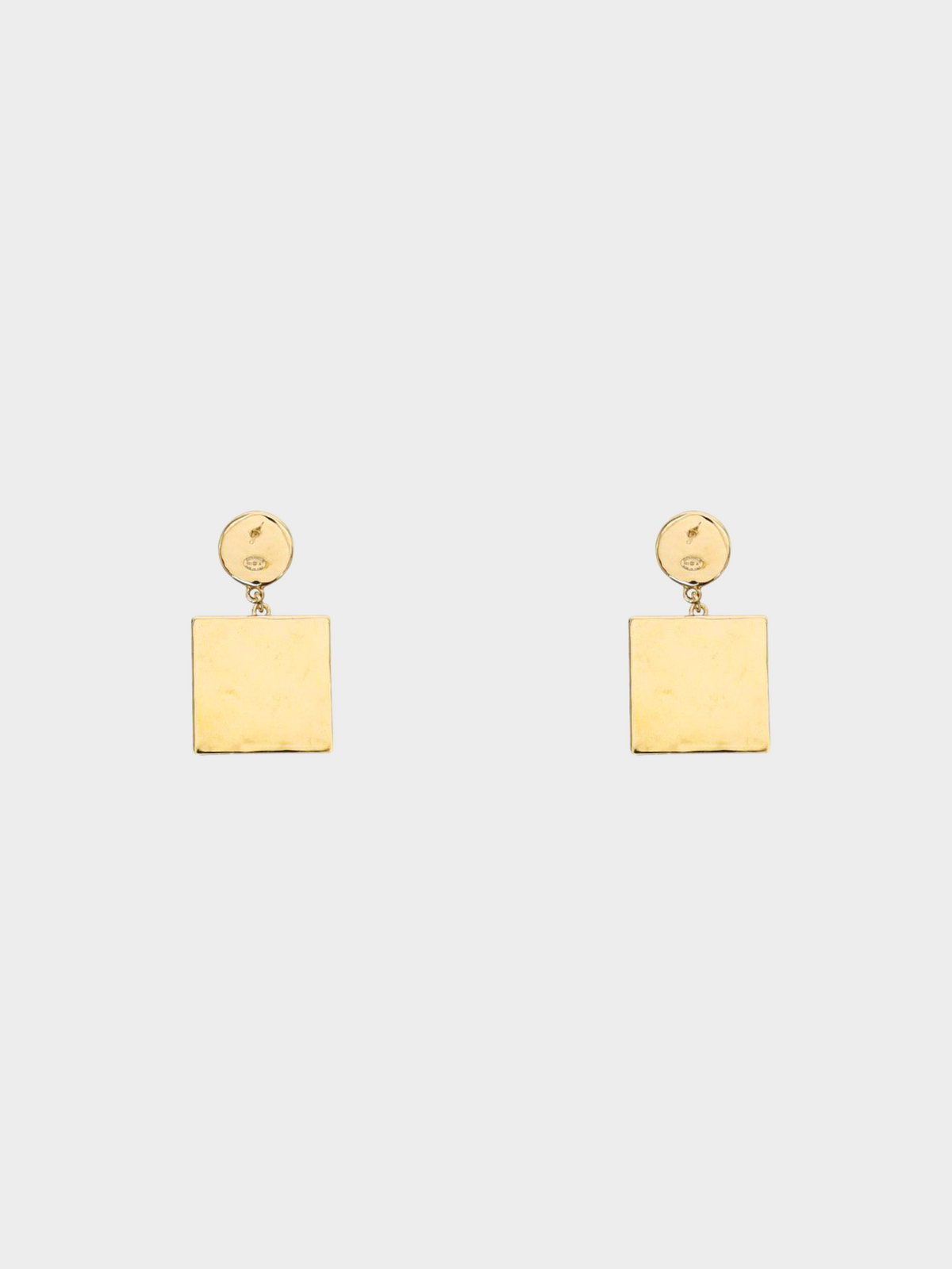 Chanel 2000s Gold CC Pearl Hanging Stud Earrings