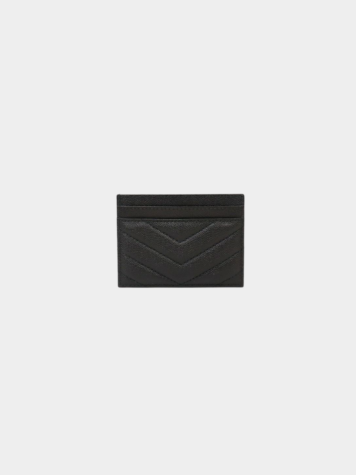 Yves Saint Laurent 2000s Black Cassandra Leather Card Case