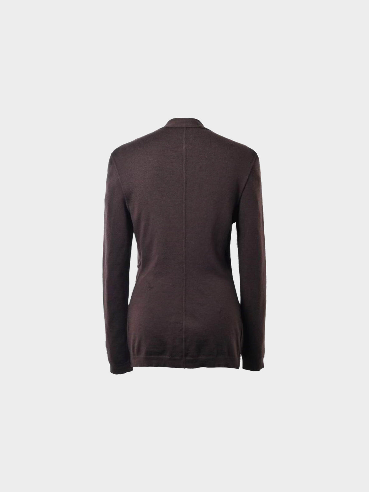 Chanel 1990s Brown Wool-knit Cardigan