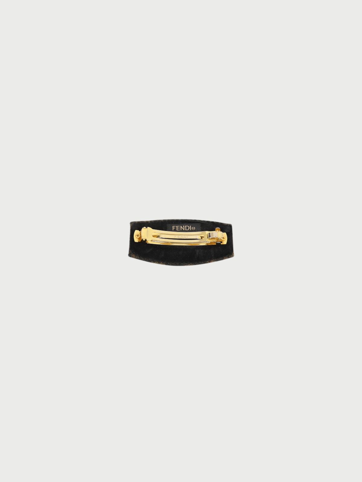 Fendi 2000s Brown Zucca Canvas Barrette