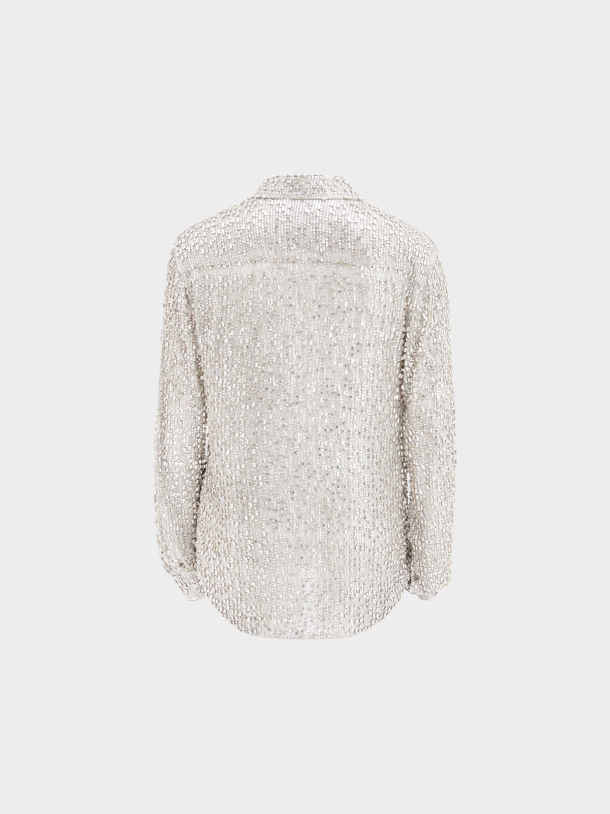 Saint Laurent FW 2017 Crystal Embroidered Button Up Shirt