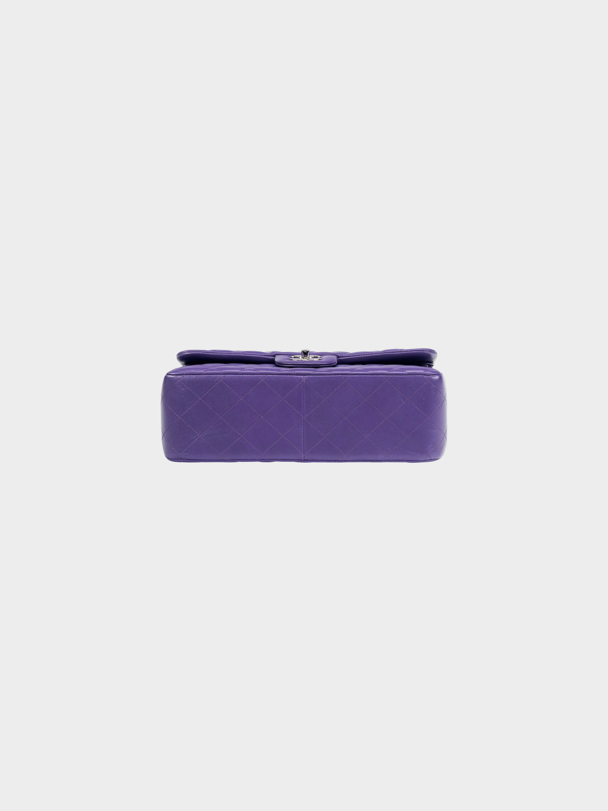 Chanel 2015 Purple Quilted Leather Jumbo Classic Double Flap Bag