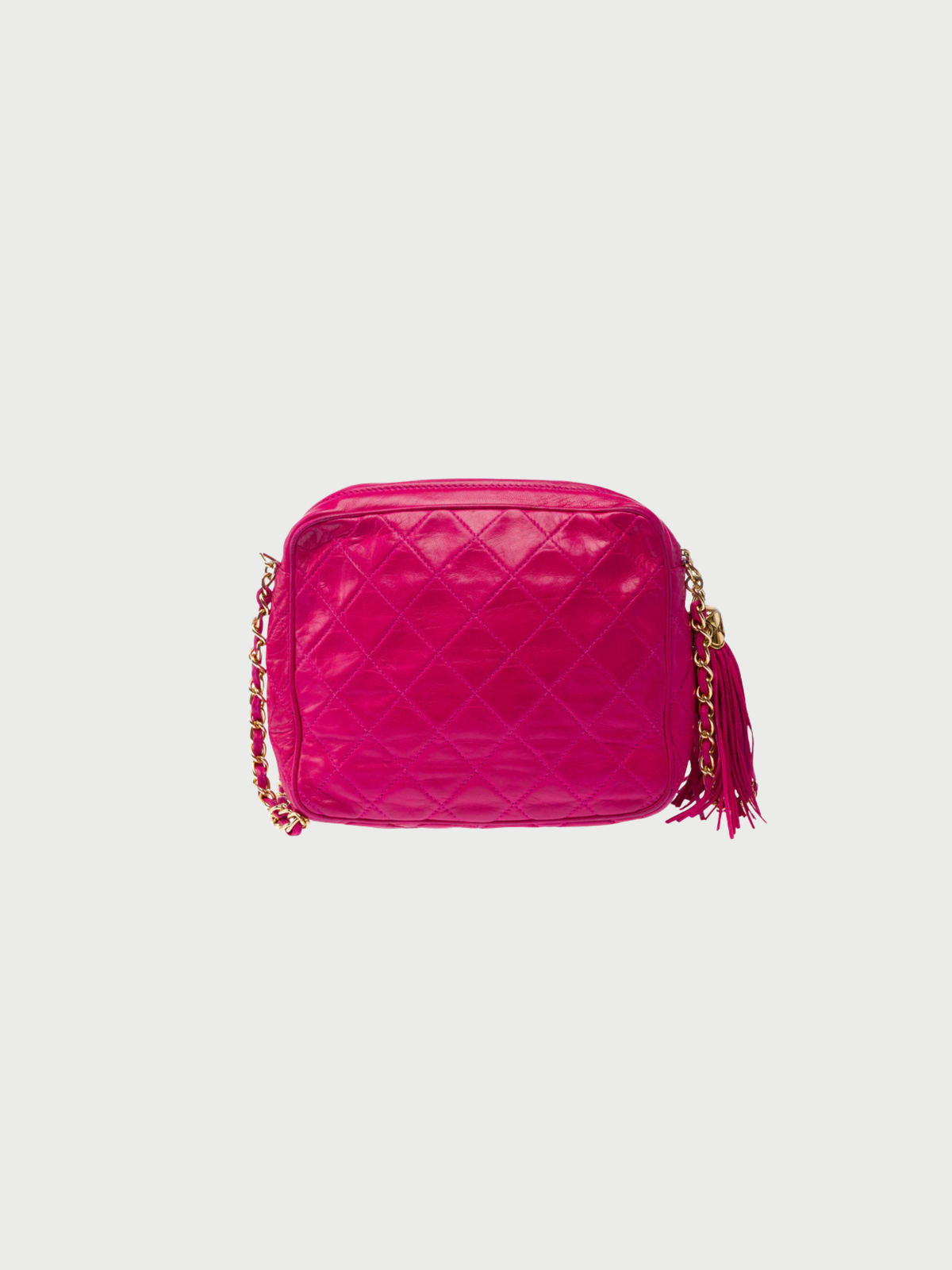 Chanel 1991 Pink Lambskin Camera Chain Bag