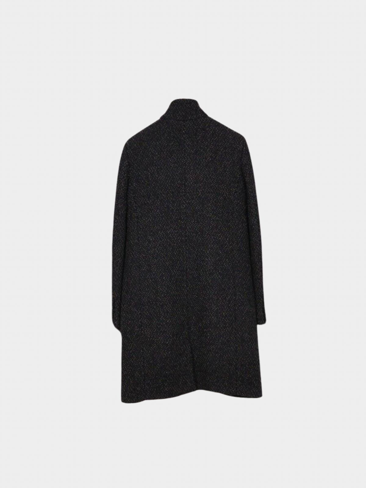 Chanel 2010s Black-Green Bouclé Tweed Long Jacket