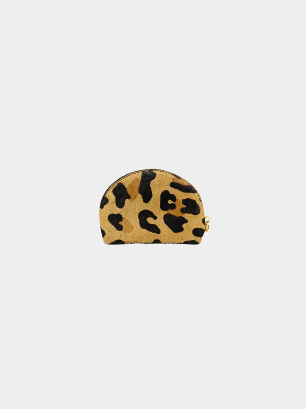 Prada 2000s Brown Black Leopard Haircalf Mini Pouch