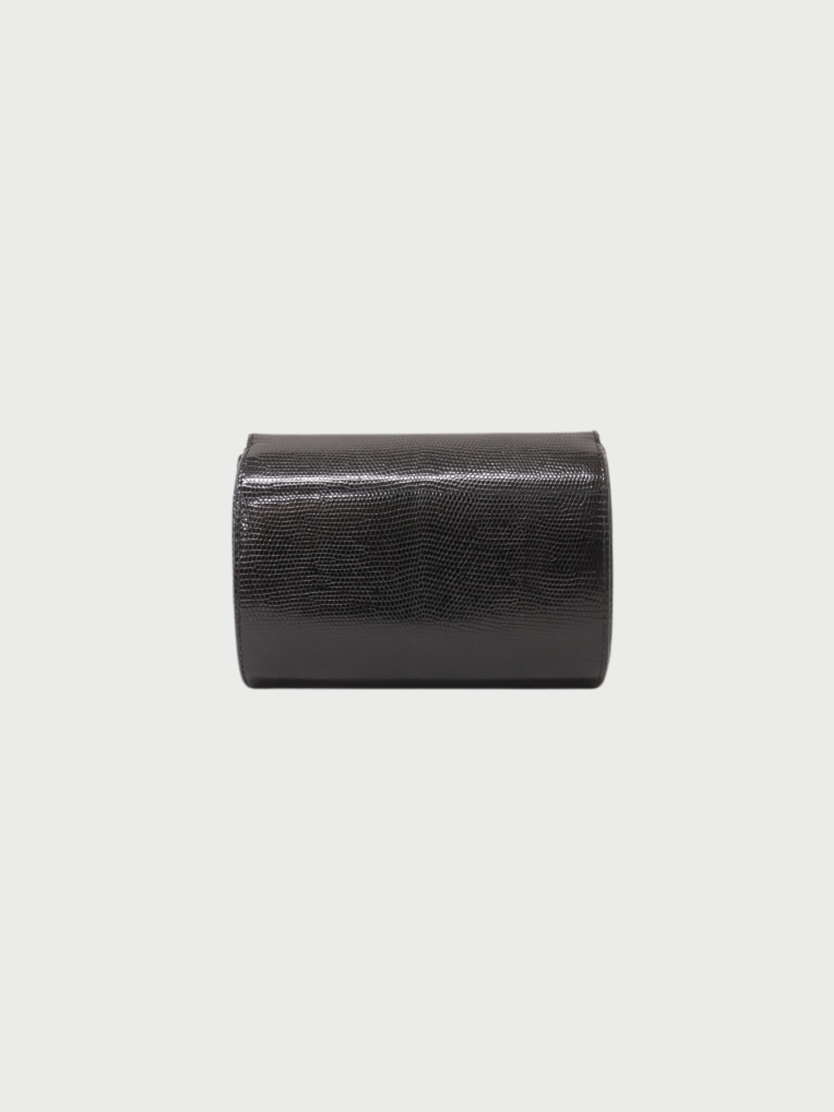 Gucci 2000s Black Lizard GG Shoulder Bag