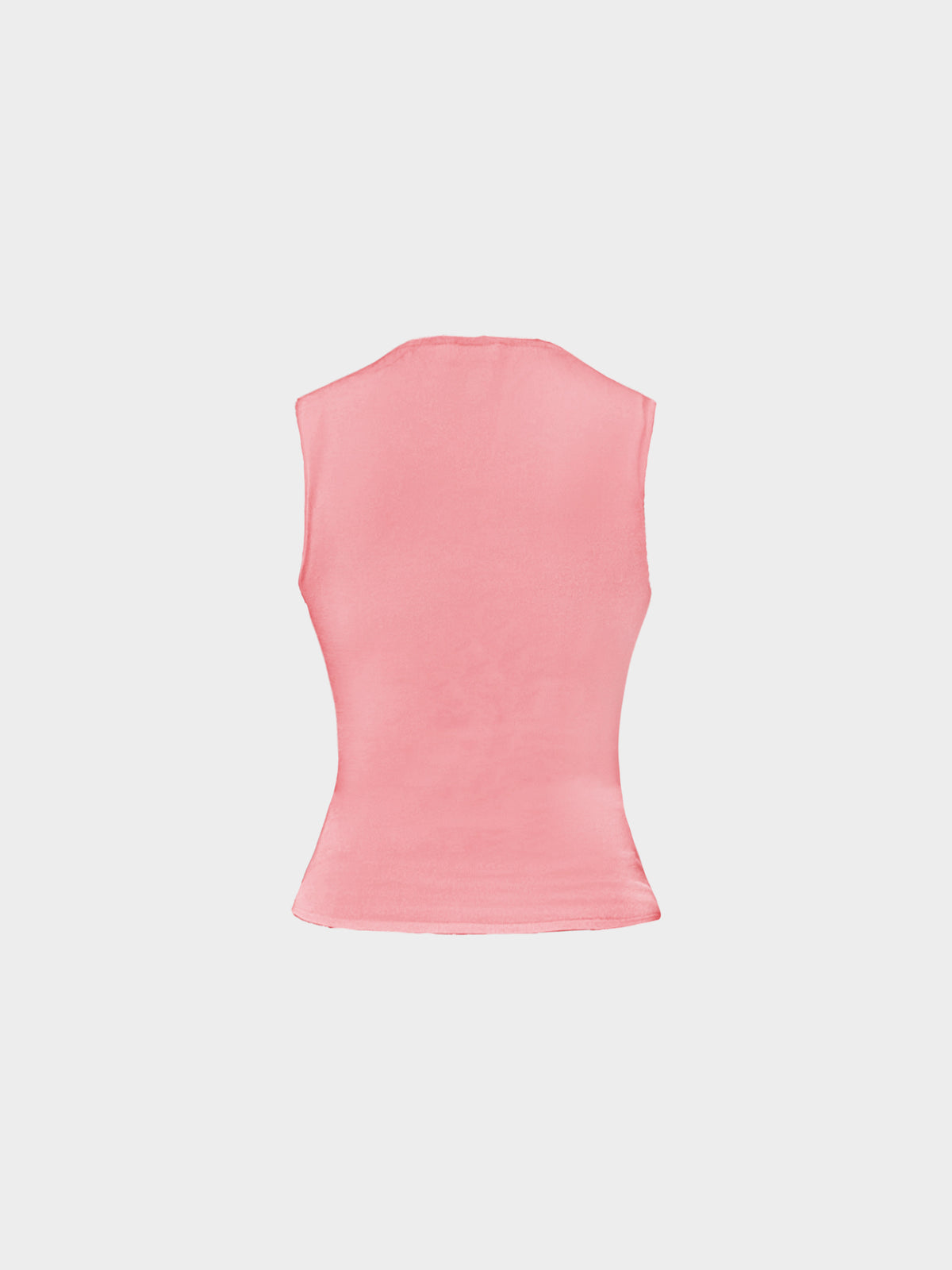 Valentino 2000s Pink Knitted Lace-up Tank Top