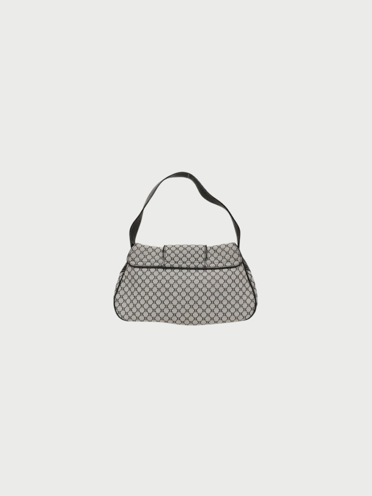 Celine 1990s Green Macadam Canvas One-Shoulder Bag
