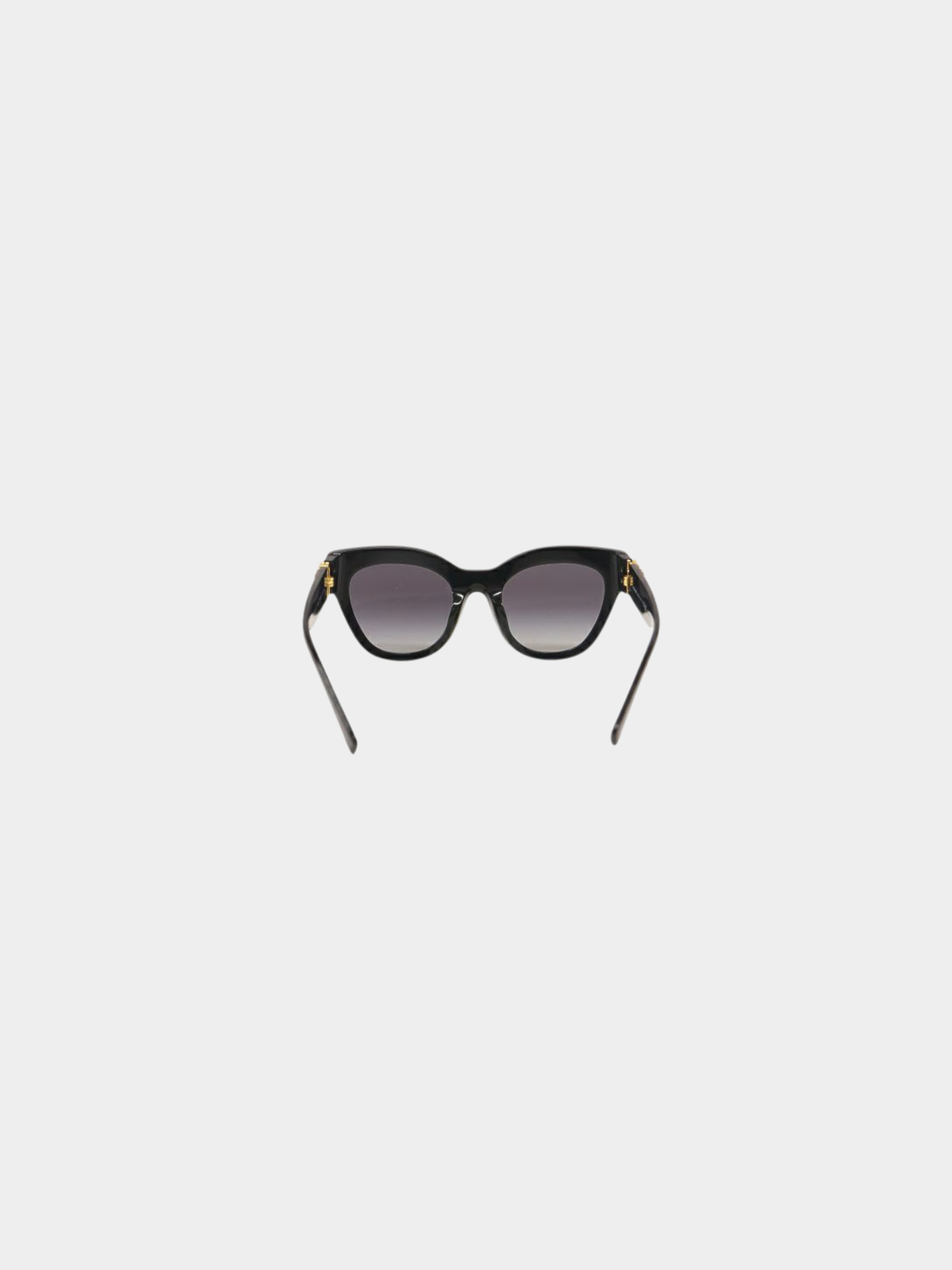 Miu Miu 2000s Black Plastic Logo Sunglasses