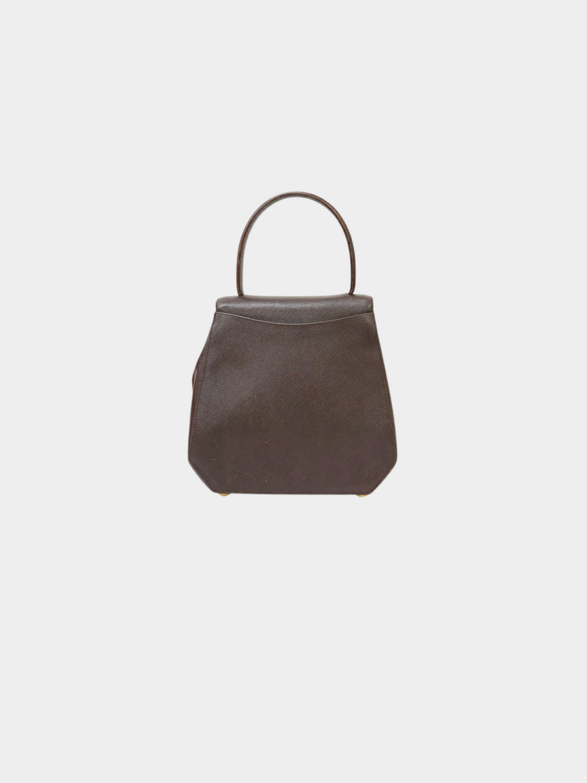 Celine 2000s Brown Triomphe Leather 2-Way Bag